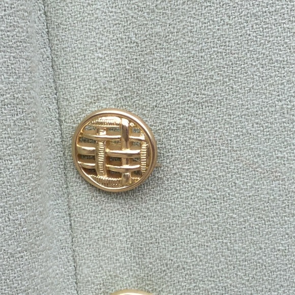 ⚠️ EUC Wool Crepe Vintage Green Bloomingdales Exclusive Wool  Dress sz 10 - Picture 7 of 16